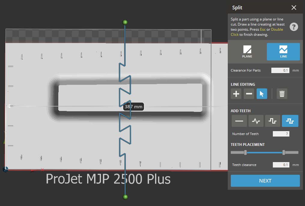 Splitting Large Parts using 3D Sprint and Joining with Adhesives